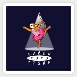 Funny Cute Dancing Sabertooth Tiger Sticker